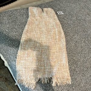 Gorgeous Tweed mini dress in Cream and Gold